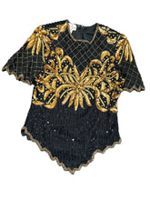 Load image into Gallery viewer, Laurence Kazar Beaded vintage Top
