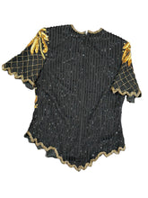 Load image into Gallery viewer, Laurence Kazar Beaded vintage Top
