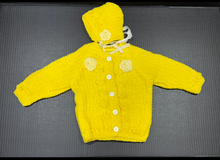 Load image into Gallery viewer, Baby Hand Knit Sweater/Hat Set
