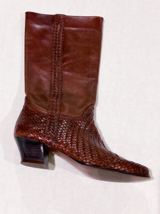 Vintage Woven leather Boots