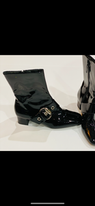 Women’s Patent Buckle Boots