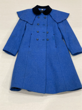 Load image into Gallery viewer, Vintage Double- Breasted Wool Coat with Overlay
