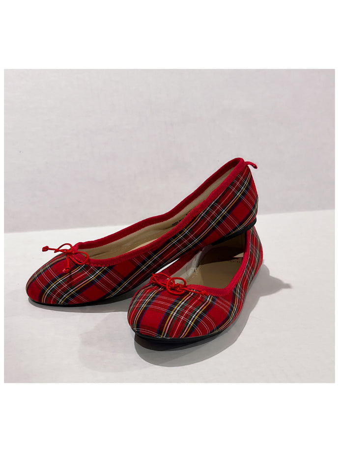 Red Tartan Plaid Ballet flats