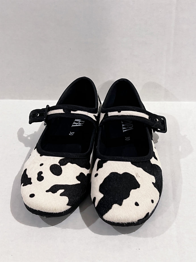 Zara Kids - Cow Print Mary Janes