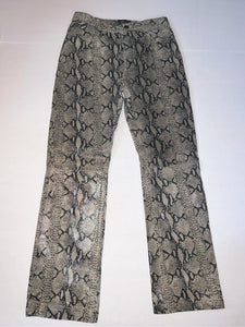 90s Vintage Snake Print leather Pants