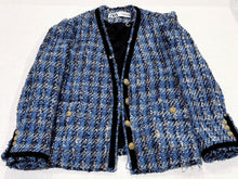 Load image into Gallery viewer, Classic  Blue Tweed Jacket
