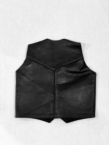 Vintage leather Biker Vest- Kids